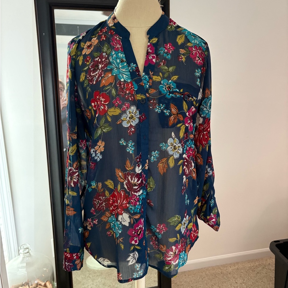 NWOT KUT FROM THE CLOTH Long Sleeve Sheer Blouse